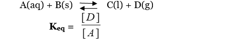equilibrium constant, Keq