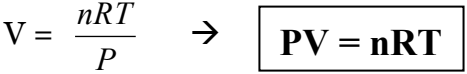 PV = nRTV =      